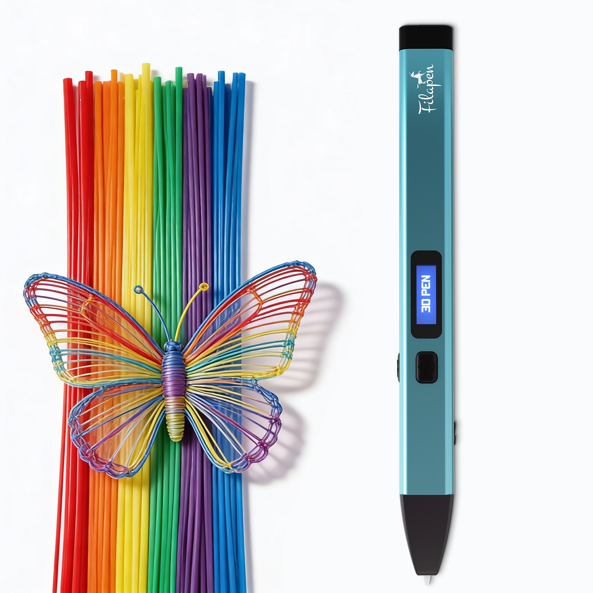 Premium 3D Stift-Set mit 250 PCL-Sticks (50 meter) (Blau)