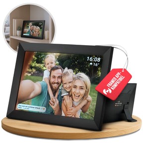 Filapen Digitaler Bilderrahmen – 10,1 zoll HD Touchscreen, WiFi, 32GB Speicher