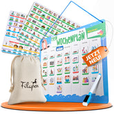 Filapen® Kinder Wochenplaner - Montessori Magnettafel inkl. 209 Magnete