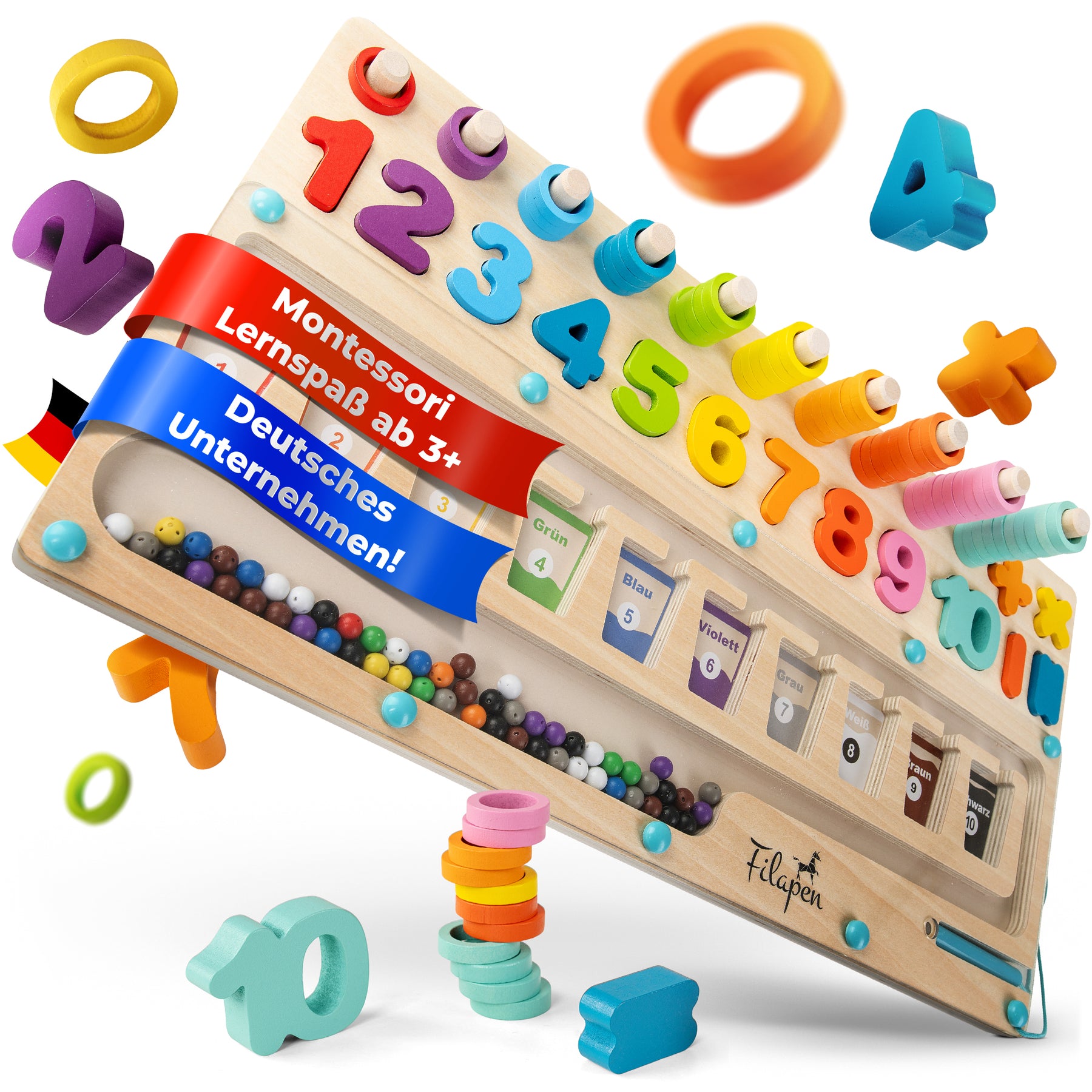 Filapen® Montessori Motorikspielzeug - Magnetspiel aus Holz