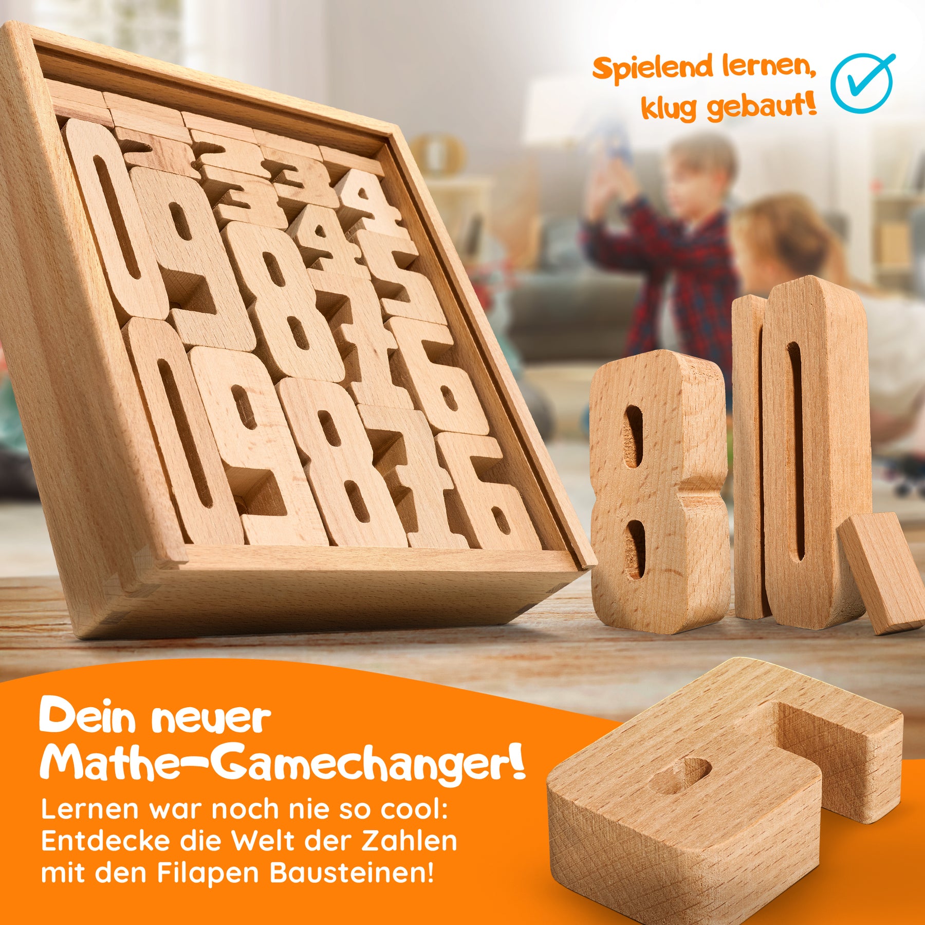 Filapen - Montessori Zahlenbausteine 62 stk.