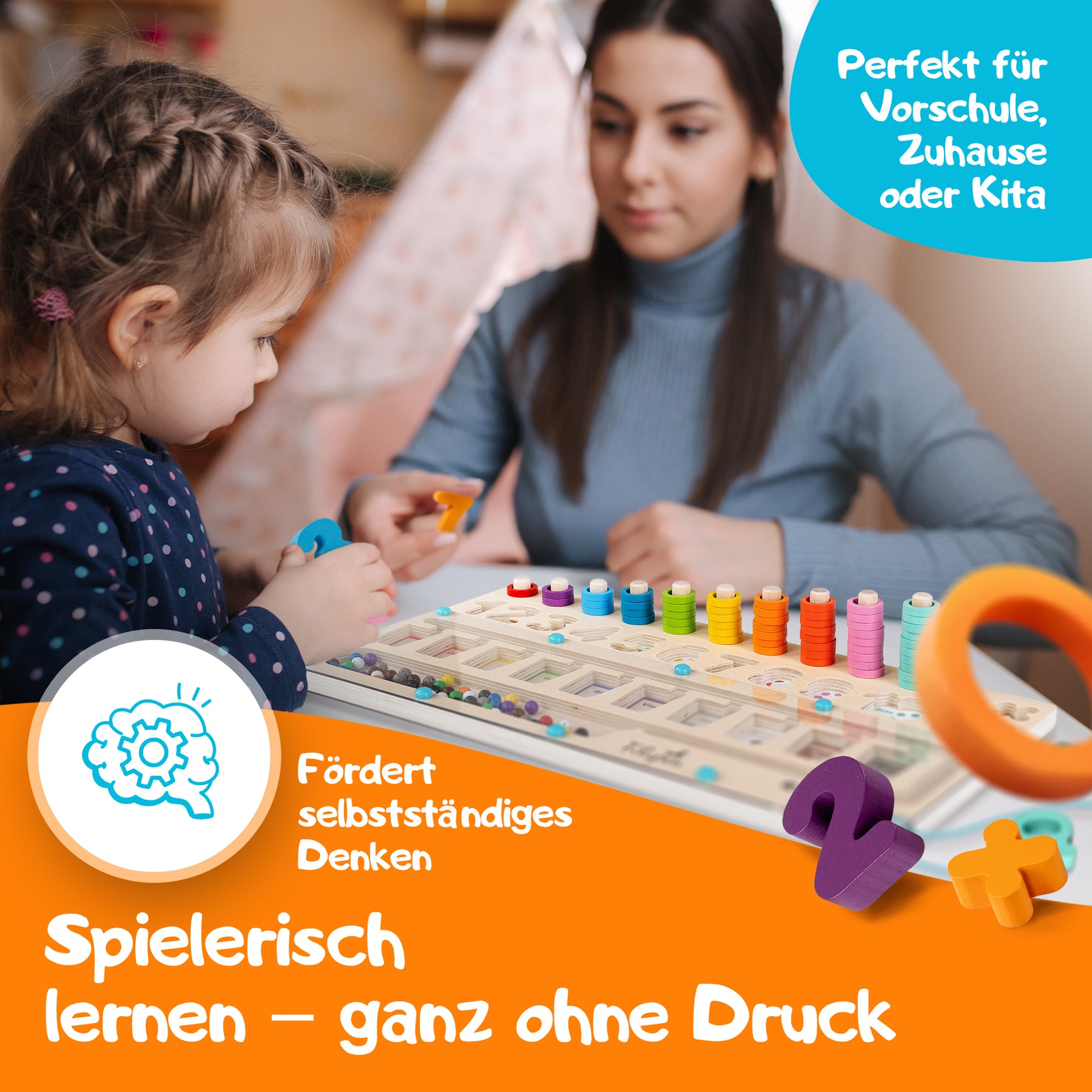 Filapen® Montessori Motorikspielzeug - Magnetspiel aus Holz