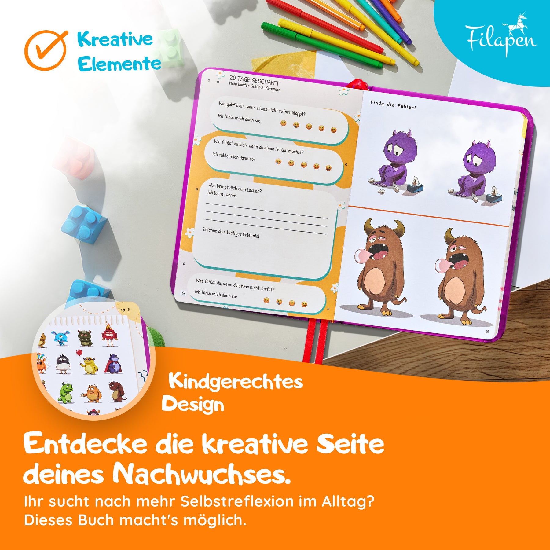 Filapen - Gefühlstagebuch für Kinder (+ gratis Gefühlskarten)