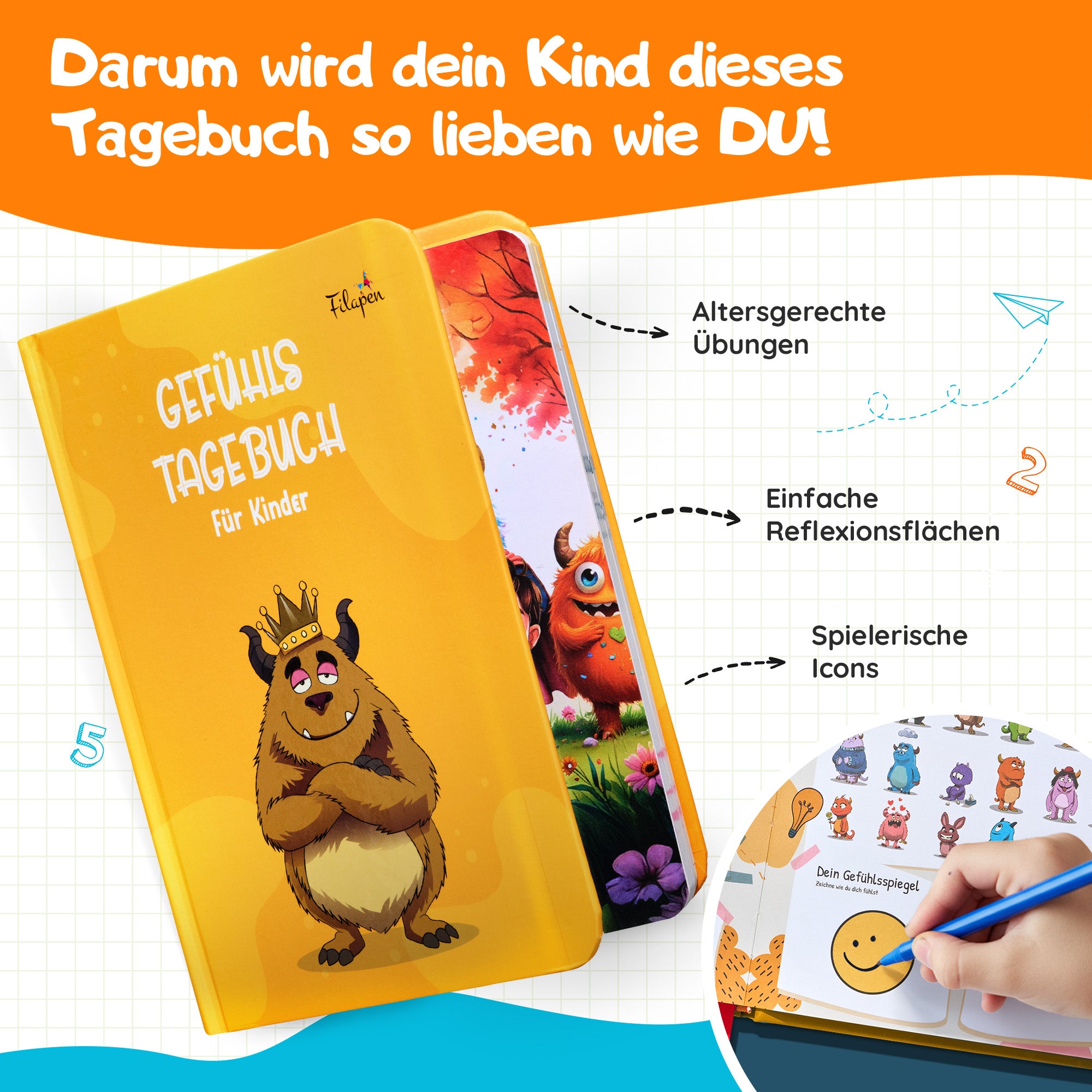 Filapen - Gefühlstagebuch für Kinder