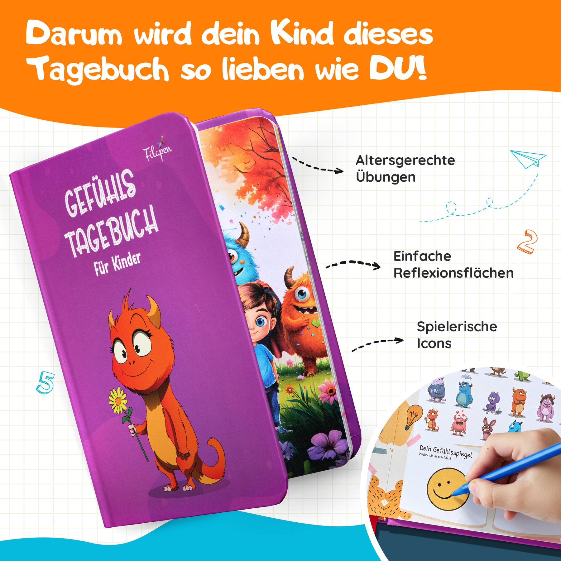 Filapen - Gefühlstagebuch für Kinder (+ gratis Gefühlskarten)