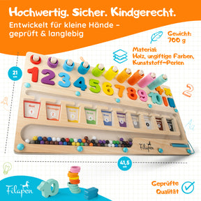 Filapen® Montessori Motorikspielzeug - Magnetspiel aus Holz