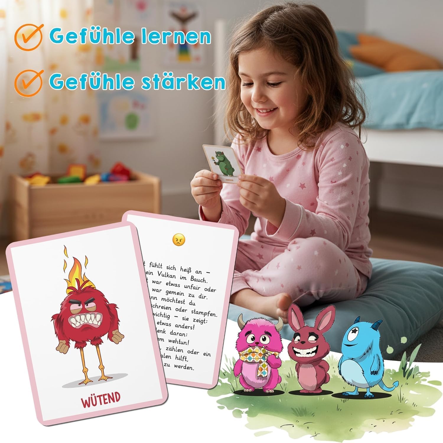 Filapen - Gefühlskarten für Kinder 40 stk.  Inkl. Gefühlsratespiel