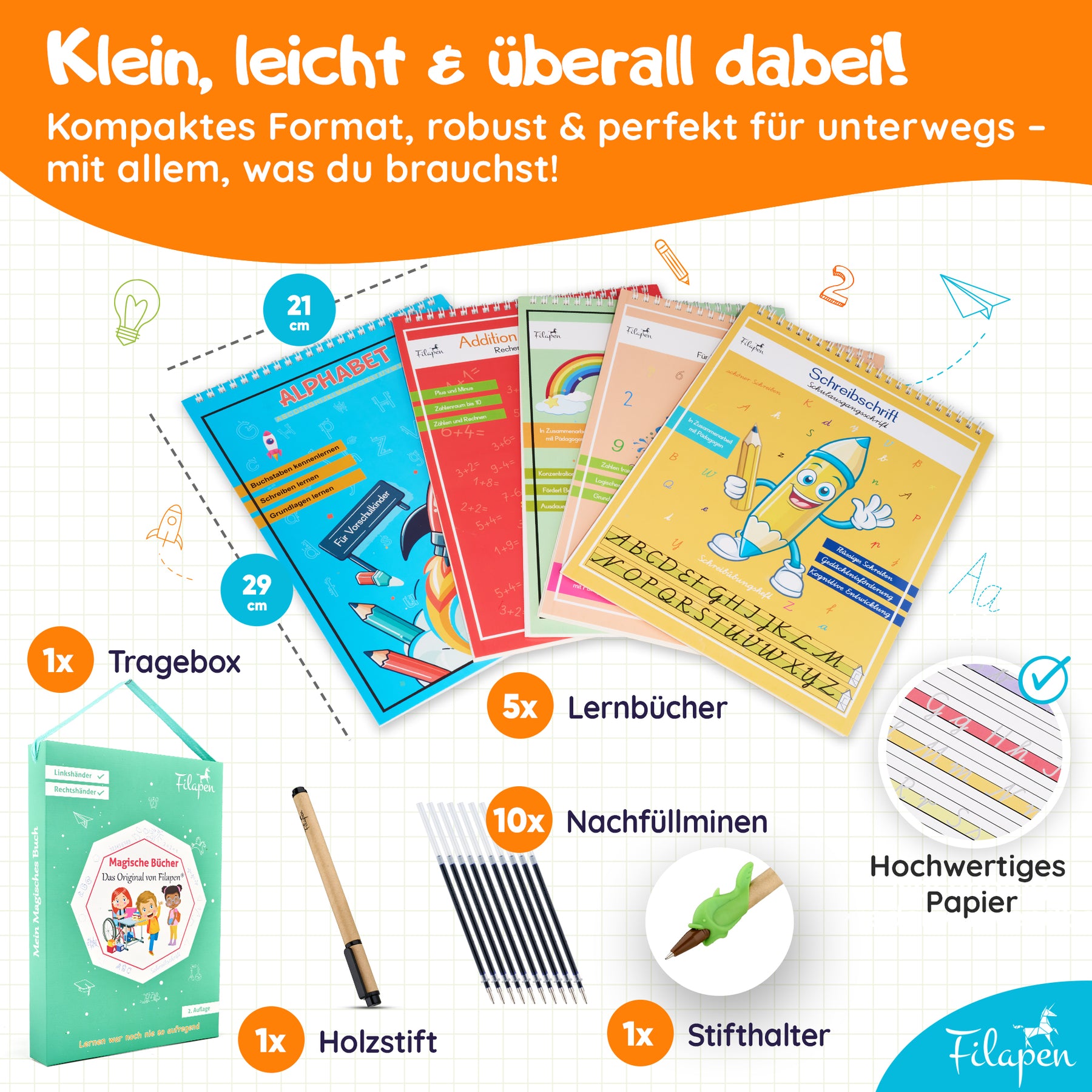 Filapen Magische Übungshefte – wiederverwendbar