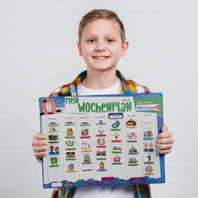 Filapen® Kinder Wochenplaner - Montessori Magnettafel inkl. 209 Magnete