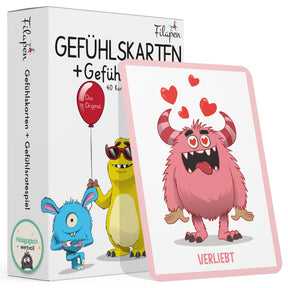 Filapen - Gefühlskarten für Kinder 40 stk.  Inkl. Gefühlsratespiel